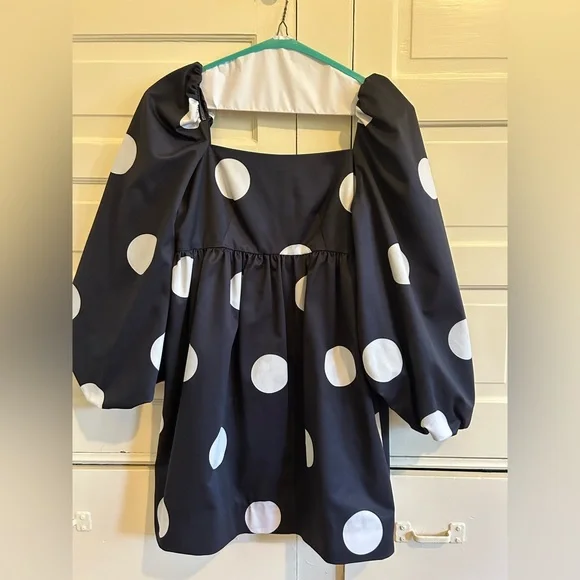 Kate Spade Polkadot Faille Mini Dress - Picture 2 of 6